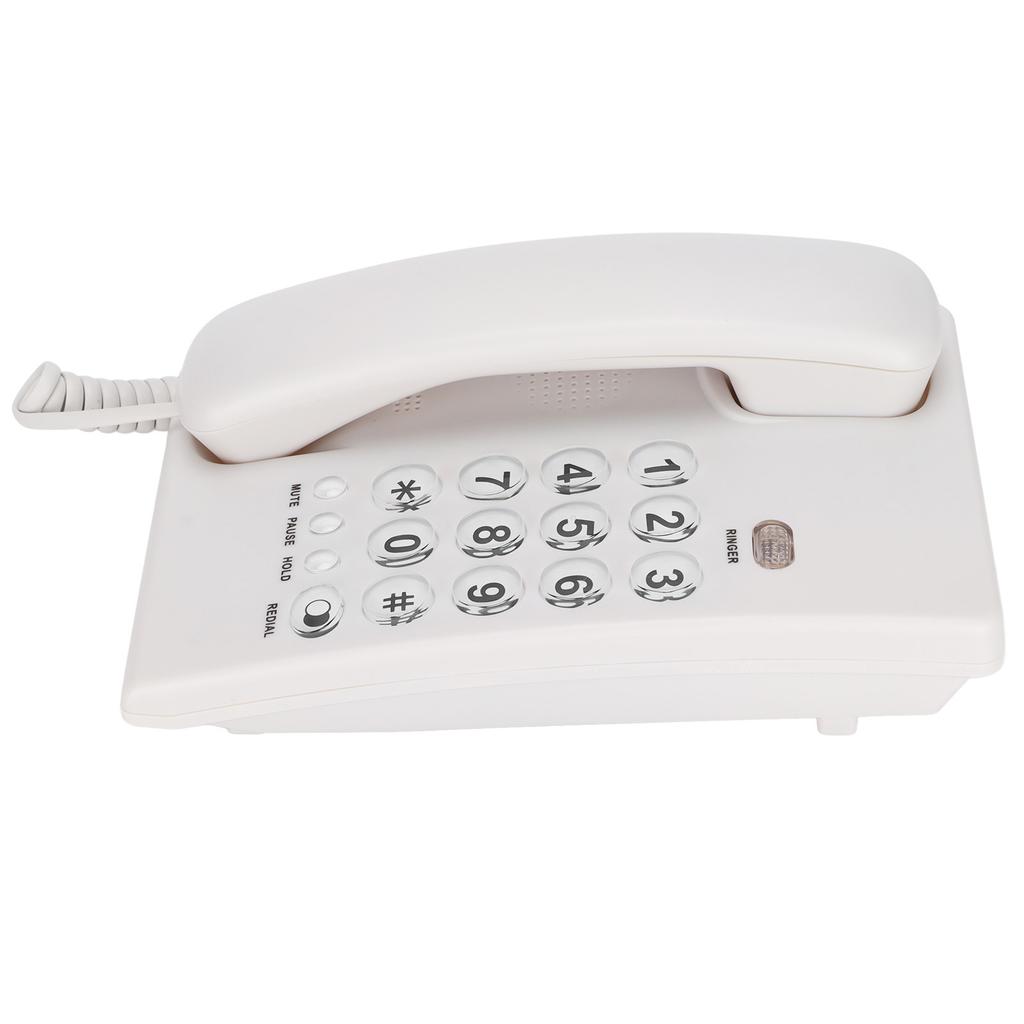 KXT504 Single Wired Corded Telephone Multifunction   Desktop Phone with Big Buttons for   Hotel(Black )