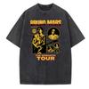 Bruno Mars The Romantic Tour  Washed Cotton Printed Tshirt Men Women Hip Hop Short Sleeve Oversized Summer Male Tee Shirt