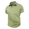 Men's Short Sleeve Polo Shirt Color Block Collar Button Up T-Shirt Daily Streetwear Business Casual Polos