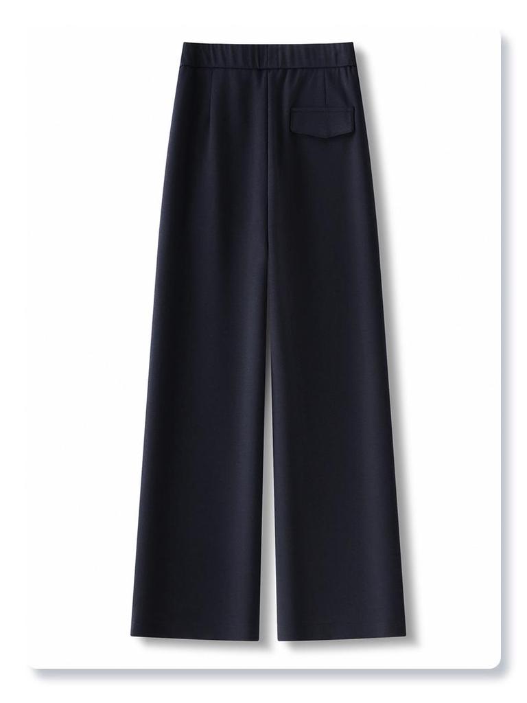 Women's Navy Blue Casual Straight-Leg Sweatpants - Spring/Summer 2025 Collection
