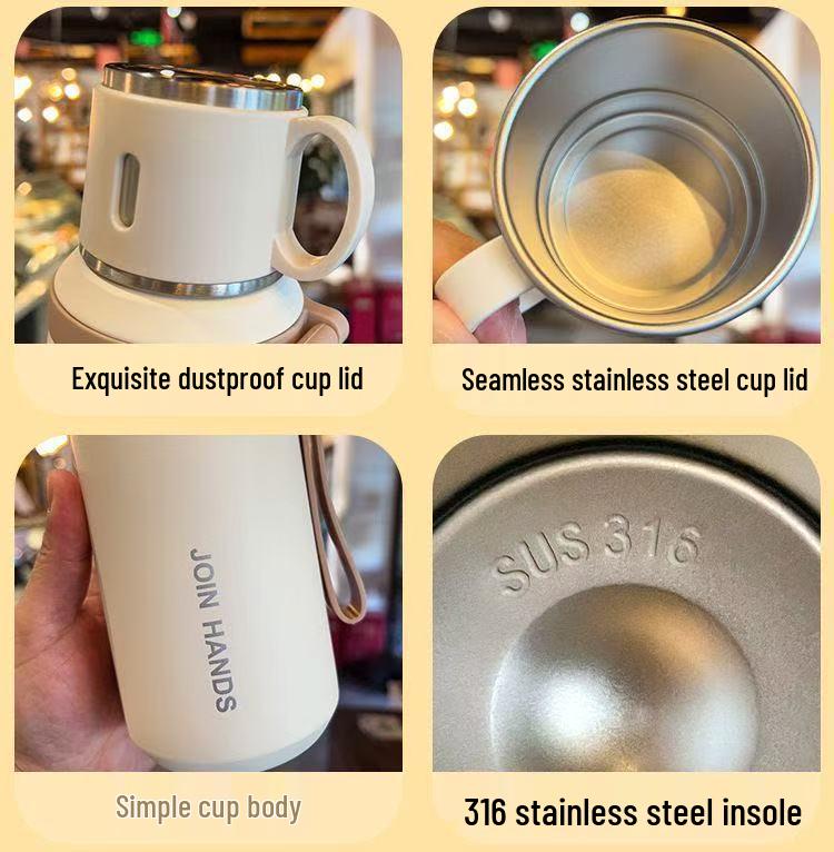 2026 Stylish Thermos Cup: Durable 316 Stainless Steel for Students, Ideal for Tea Brewing