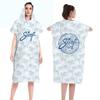 2025 Quick-Dry Hooded Swim Poncho with Zipper - Portable Bathrobe and Beach Towel
