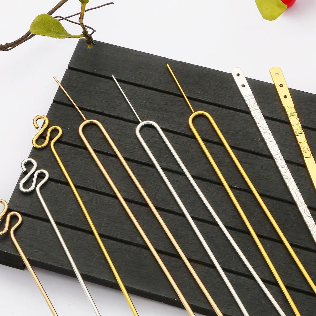 Metal Hairpin Base DIY Material for Crafting Hair Jewelry Accessories