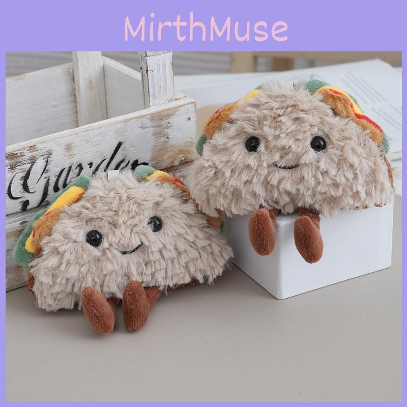 Cute Sandwich Plush Keychain Toy With Pp Cotton Filling For Kids Gift