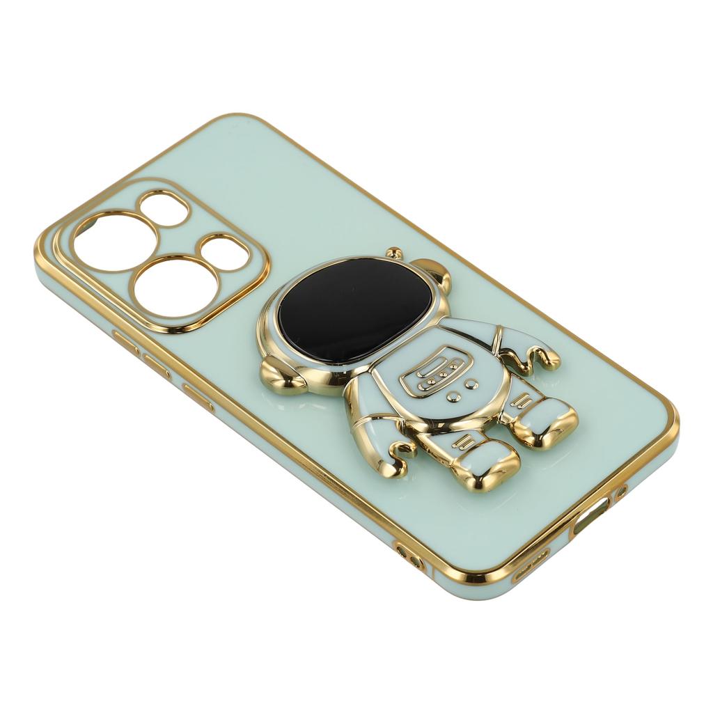 Für Oppo Reno13 Pro 5G Hülle Galvanisiertes Weiches TPU Handyhülle mit Verstecktem Astronauten-Aufsteller