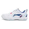 Li Ning Textile, Synthetic Leather Cushioning, Wear Resistant Low top Badminton Shoes Unisex White Blue AYTU023-6
