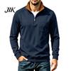 Activewear Men Quarter Zipper Pullover Sweatshirt, Mock Neck Long Sleeve Casual Lightweight Athletic Tops Shirt, Loose Fit Fall Winter for Workout