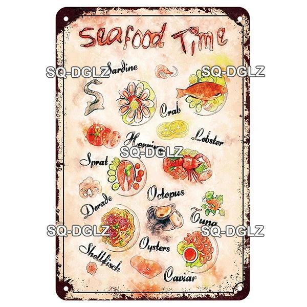 SQDGLZ Vintage Pizza Delicious Food Metal Sign Tin Sign Plate Home Bar Door Wall Decor Sticker Decoration Plaque Poster Gift