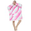 Warm Hooded Sherpa Blanket With Sleeves Ultra Soft Fleece Sweatshirt Throw Thick Winter Flannel Hoodie Blankets Home Textile