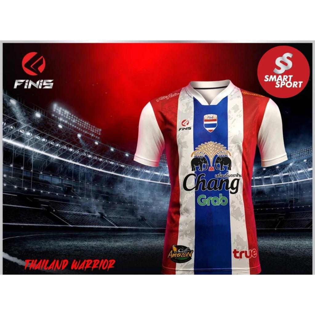 Thailand FOOTBALL SOCCER NATION TEAM JERSEY SHIRT HOME FAN Print V Neck Unisex Men Women Quick Dry Short Sleeve Uniform Elephant Logo Sport