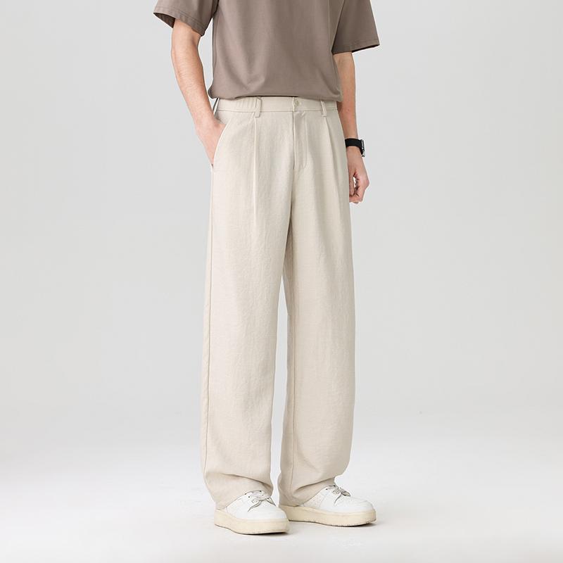 New Men's Wide Leg Casual Pants with Breathability and No Sweating In Summer