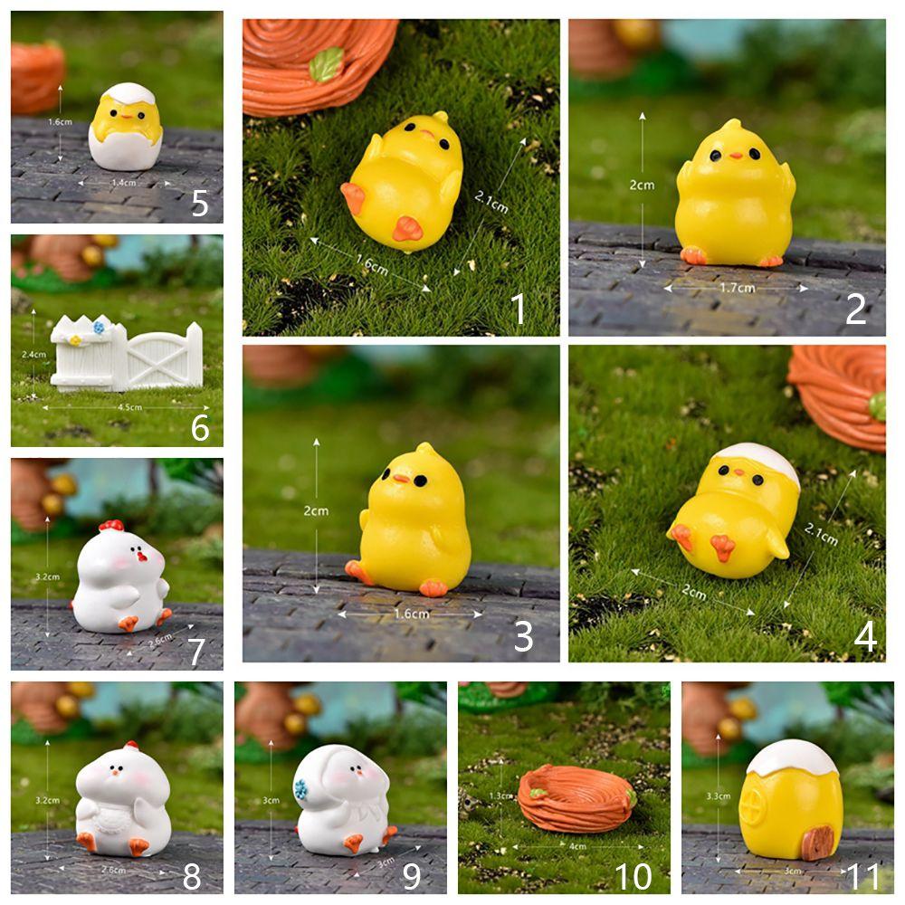 Decor Hen Chicken Miniatures Figurines Fairy Garden Ornaments Home Decorative Micro Landscape