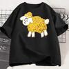 Cartoon Sheep Graphic T Shirt Unisex Cute Lamb Print Tee Casual Summer Short Sleeve Harajuku Kawaii Top  Y2k Top Graphic T Shirts