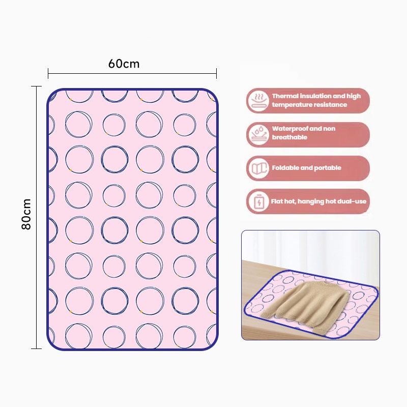 Soft Ironing Mat 6-Layer Thickened Non-slip Laying Ironing Board Protection Heatproof Pad Foldable Insulated for Travel Home