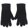 Great PRADA gloves Triangle Rib Knit Gloves with Logo black Virgin wool UMK75 Used
