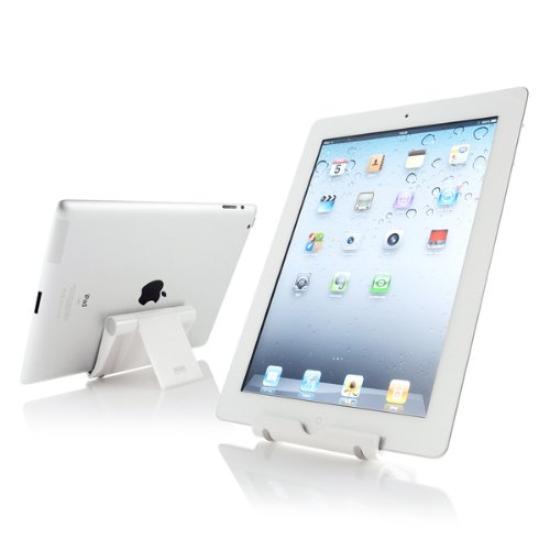 SANWA SUPPLY IPad Compatible with Smartphones and Adjustable White PDA-STN7W Stand, Tablets, Angle, Compact,