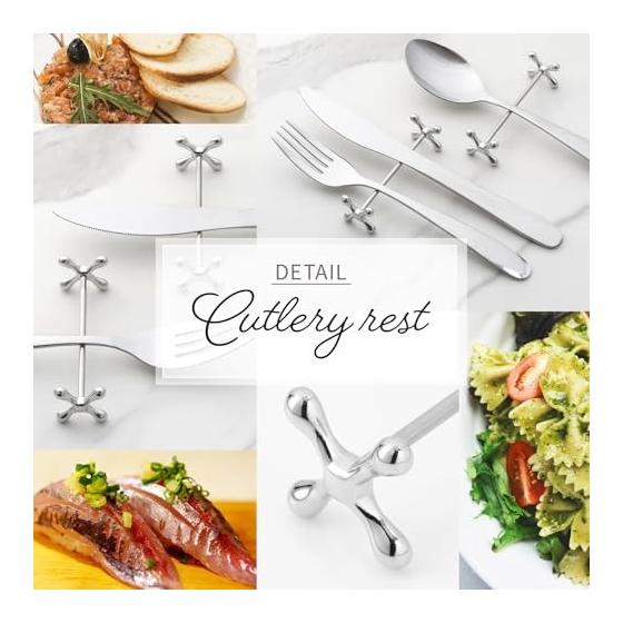 VIEAURA Cutlery Rest Set - Chopstick Holder for Spoons, Forks, Knives - Stylish & Cute, 4-Piece Set