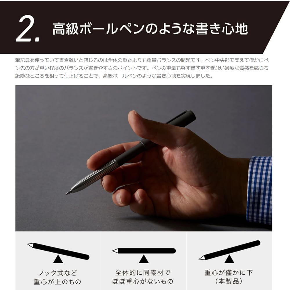 Deff Premium Ballpoint Pen Pen Charcoal Black Refills, Jacket, Men's & Women's Gift, Oil-Based, Water-Based, Business, Aluminum,