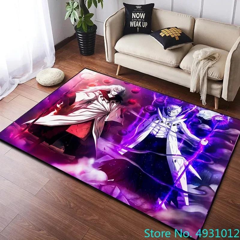 Creative 3D Carpet Akatsuki Naruto Sasuke Anime Print Living Room Bedroom Decoration Rug Children Anti Slip Crawling Mat