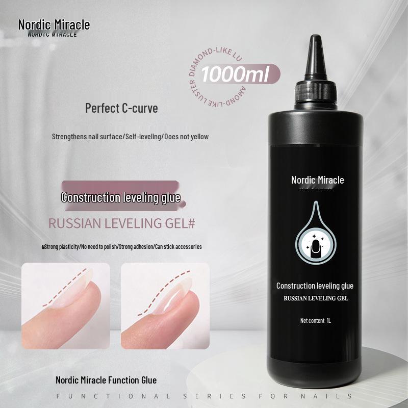 

Nordic Miracle Leveling Gel: 1kg Extension Base Coat & Reinforcement Gel Polish 3-in-1