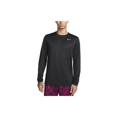 Dri-FIT Legend Solid Logo Loose Fit Long Sleeve T-Shirt Men Tops Matte-Silver DX0993-010