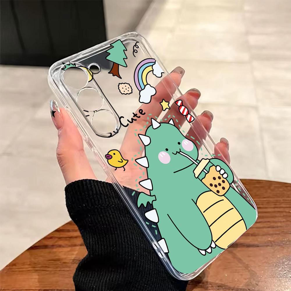 Pink Leopard Phone Case For Samsung Galaxy A56 A16 A17 A07 A06 A37 A57 A32 A22 A26 A36 Marble Artistic Transparent Clear Cover