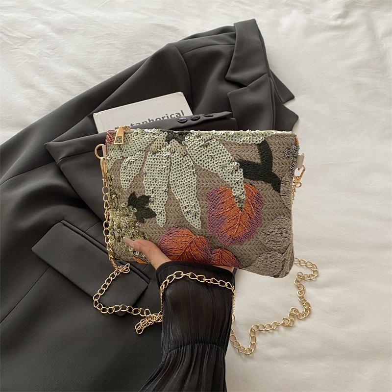 Fashion simple chain small bag women's summer new niche design shoulder messenger bag women