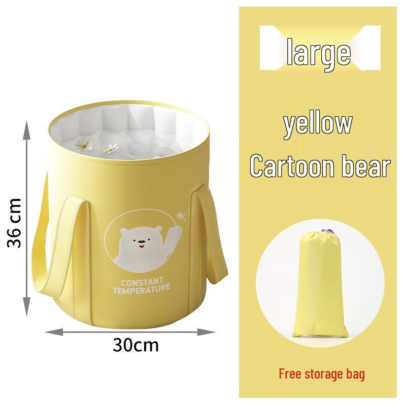 Portable Foldable Insulated Foot Bath Bucket for Adults - High Deep Over Calf Design