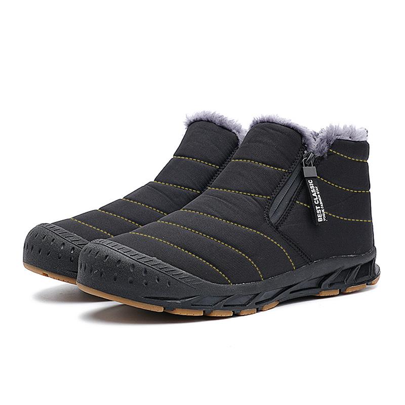 

Men S Hiking Shoes Snow Boots Men Warm Fur Winter Shoes Big Size Plush Ankle Boots Unisex Outdoor Casual Sneakers Durable 44