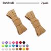 2Pair Flat Cotton Shoelaces Wide Sneaker Replacement Shoe Laces Classic Colored Shoelaces 80/100/120/140/160cm Unisex Shoestring