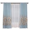 Hot! 1PC Fallen Leaves Pattern Shading Window Curtain for Living Room Bedroom Punching Style
