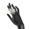 Exaggerated Metal Firework Flower Shaped Brooches Rings for Women Personality Minimalist Unique Party Jewelry