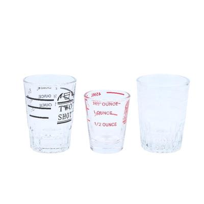 45/60Ml Thickened Glass Measuring Cups With Measurement Marks Perfect For Coffee Brewing Cocktail Mixing Home Bar Appliances