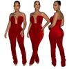 European & American Women's Fashion Velvet Jumpsuit - Sexy, Casual Style (RC3245)