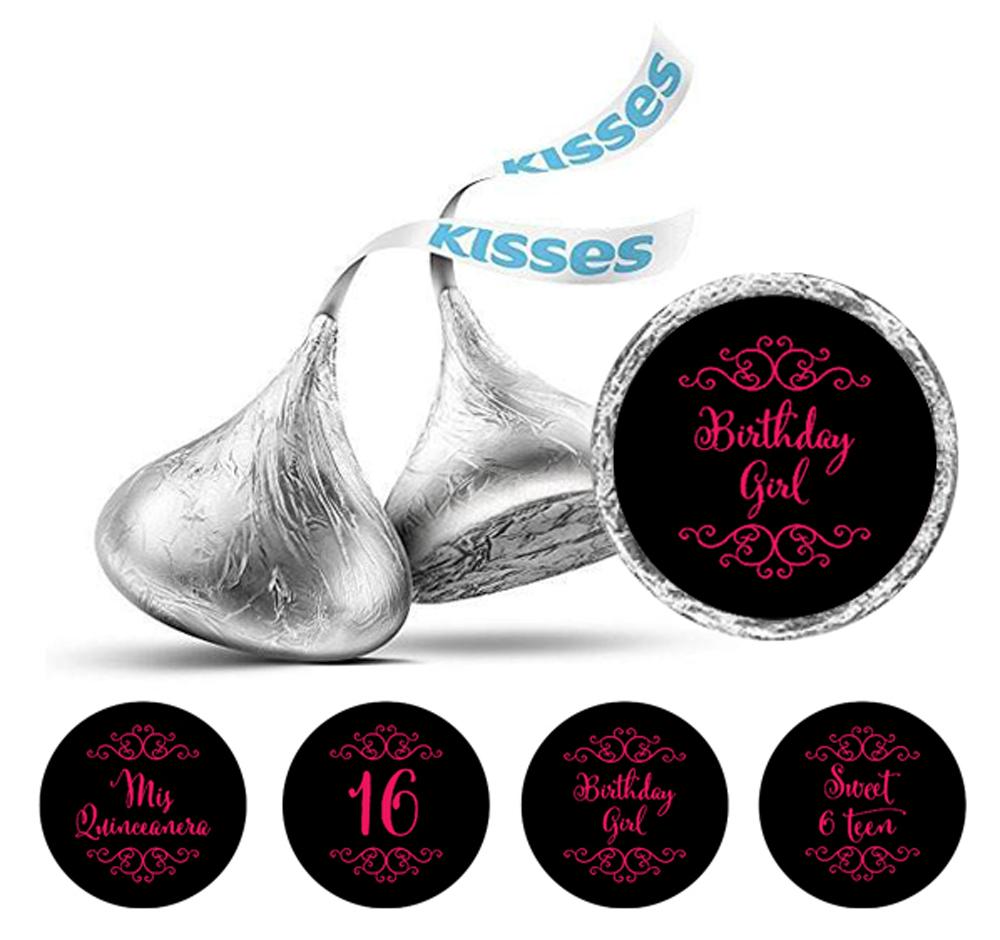 Darling Souvenir 16 Birthday Quinceanera Stickers 190 Pcs Chocolate Candy Labels