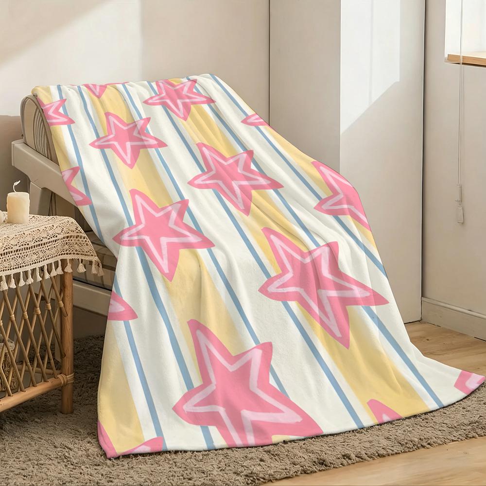 Stelle sono belle affascinanti Lancia Leggero 240g Coperta in Flanella Morbida Delicata sulla Pelle per Rinfrescarsi in Estate