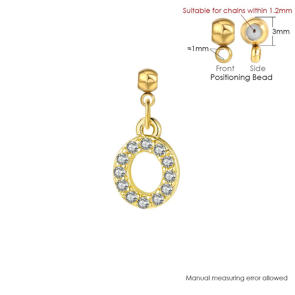 Trendy Letter Cubic Zircon Pendant For Women Positioning Charm Bracelet Necklace DIY Making Jewelry Accessories