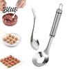 Einfach zu greifender Fleischbällchenlöffel Edelstahl-Herstellerlöffel Rutschfest Ergonomisches Design mit langem Griff Fischbällchen Professionelles Fleischbällchen-Werkzeug für Bällchen