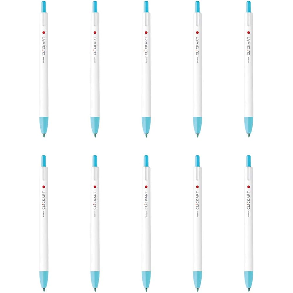 Zebra Water-based Pen Clickart Aqua Blue 10pcs B-WYSS22-AQB