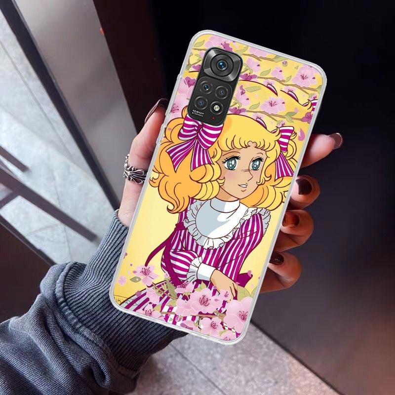 Candy 90s Anime Phone Case For Xiaomi Redmi Note 15 14 14S 13 12S 12 Pro Plus 11S 11 10S 10 4G Cover 11E 11T 5G Print Fundas Red