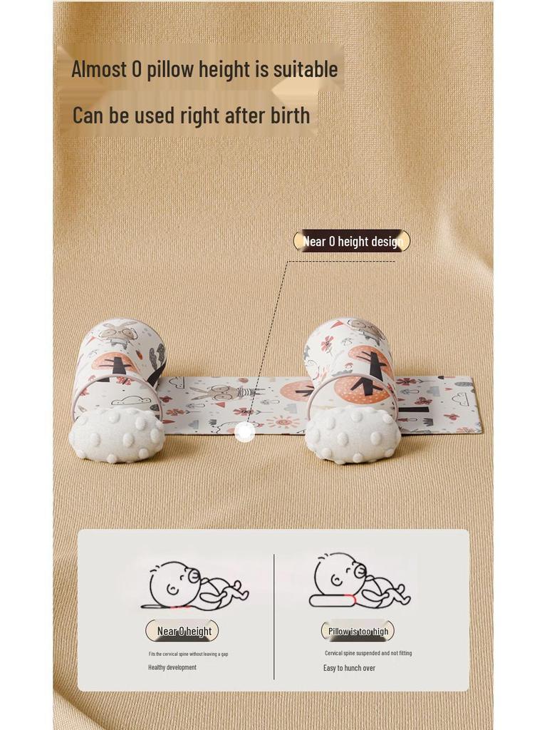 Xiaomi Baby Shaping Pillow for Newborns - Prevents Flat Head, Supports Side Sleeping, All-Season Comfort for Toddlers
