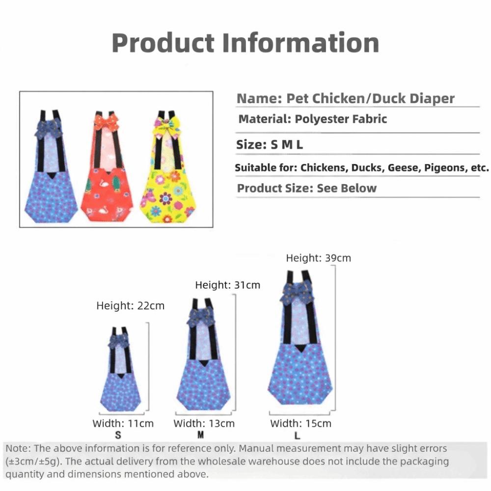 New Adjustable Poultry Diaper Reusable Bow Tie Duck Supplies Breathable Comfortable Duck Accessories Poultry Care