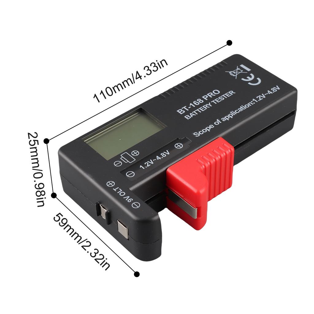    Battery Tester Monitor Small Household Battery Life   Test Meter for AA     9V 1.5V Button Cell Batteries 