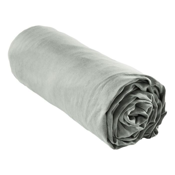 Drap housse "Lysandre" toutes dimensions "Lyocel" L'effet Papillon - Lysandre Lichen - 180 x 200 cm bonnet de 30 cm