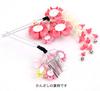 hair ornament ceremony knob cherry blossom 2-piece set, furisode, coming-of-age white, pink, work, crepe, wk-291-A