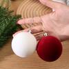 Wholesale Soft Velvet Wine Red Xmas Balls Christmas Tree Hanging Pendants New Year Decoration Navidad Festival Home Party Decor