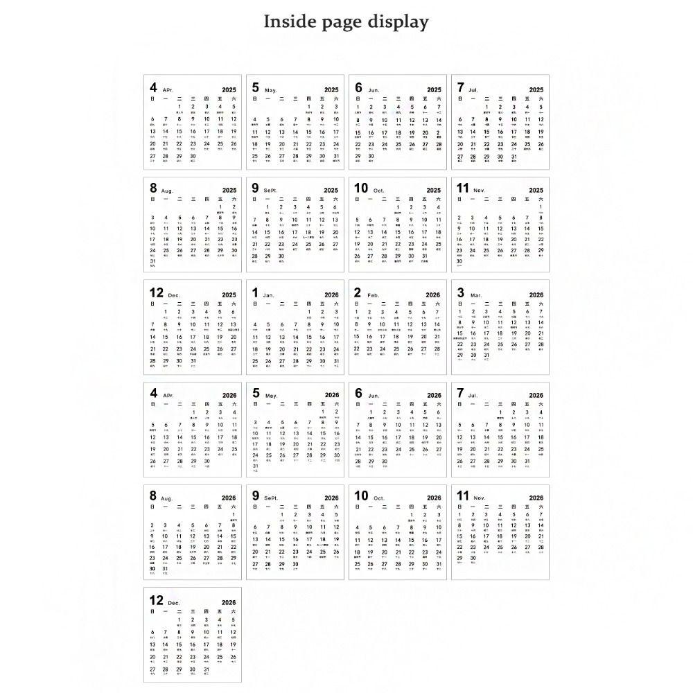 Solid Color Horse Year Calendar Month Date Display Standing Flip Calenda  Desktop Decoration