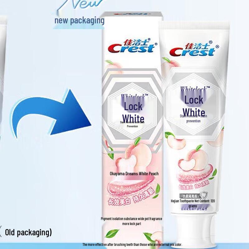 Отбеливающая зубная паста Crest Fragrance Lock Vibrant Peach Flavor