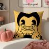American Game BBendy and the Ink Machine Cushion Cover Pillowcase Short Plush Invisible Zipper Room Sofa Cushion Cover
