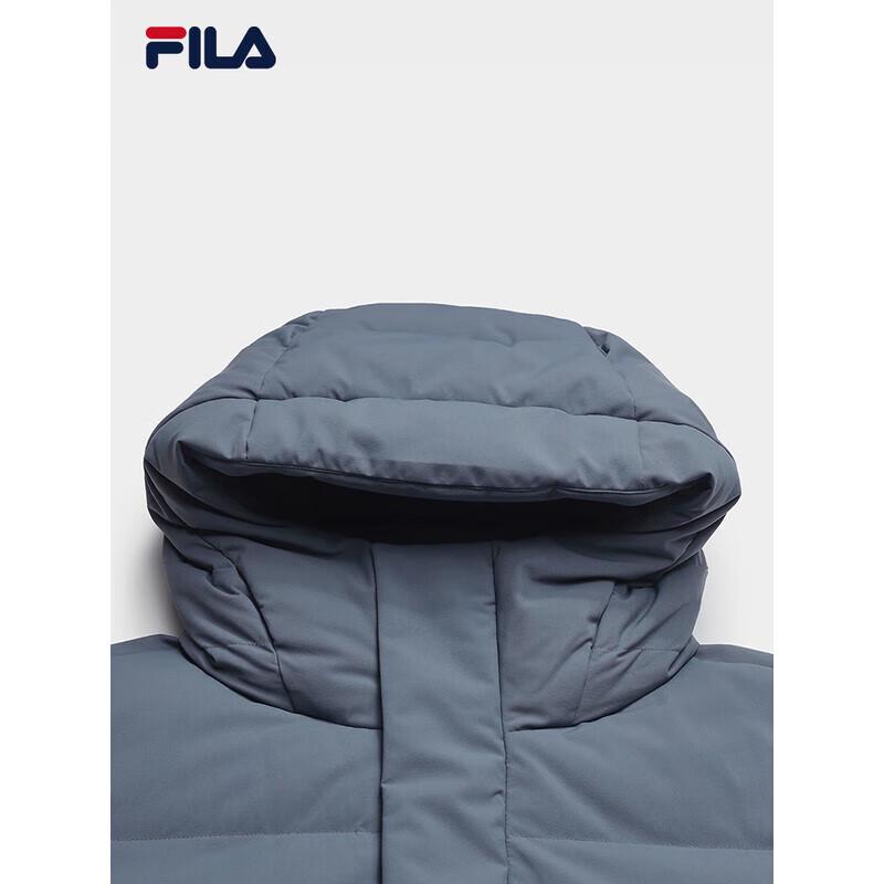 FILA Unisex Long Hooded Down Jacket